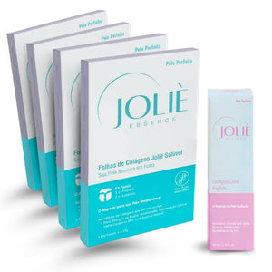 Combo Folhas de Colágeno & Colágeno Líquido Peptide Joliè ( 4 x 1 )